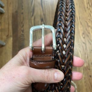 New braided men’s leather belt size 38